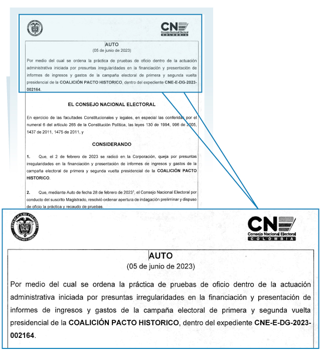 CNE investiga campaña de Petro
