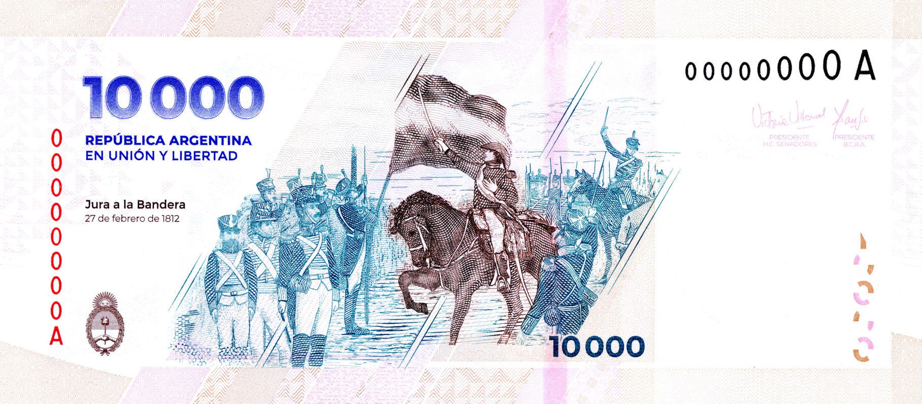 Argentina lanzó un billete de 10.000 pesos (US$11) ante inflación de casi 300 %