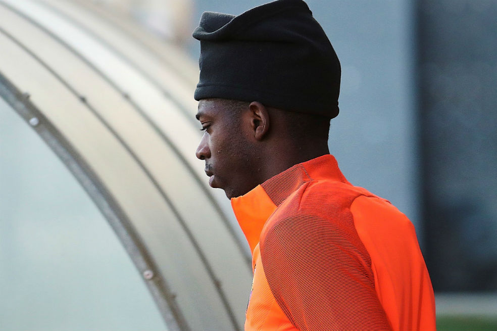 Ousmane Dembelé, de vuelta a las prácticas del FC Barcelona