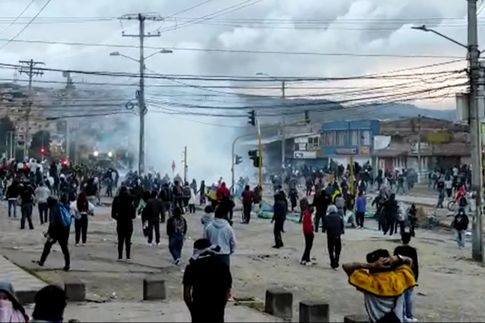 Paro nacional en Bogotá: día de marchas y disturbios en Usme