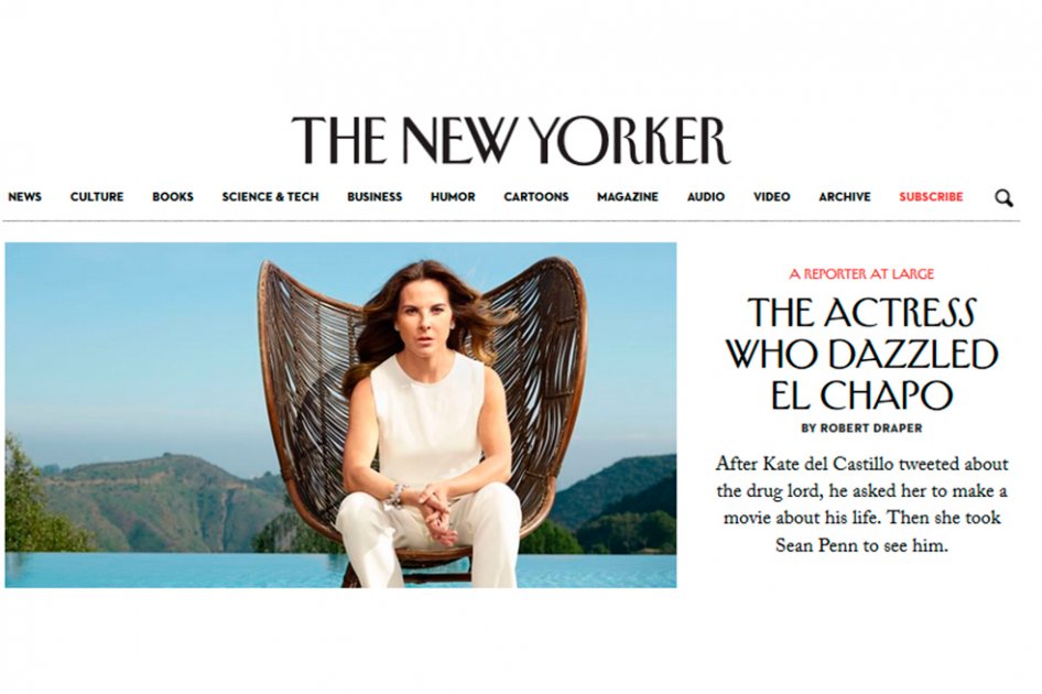 La entrevista de Kate del Castillo a The New Yorker saldrá el 21 de marzo.