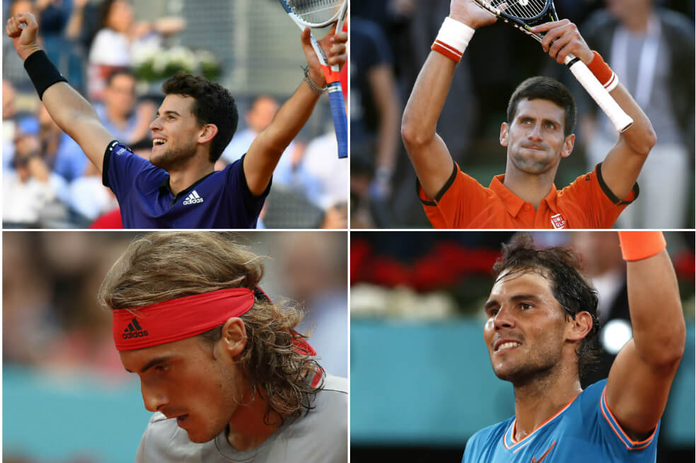 Nadal-Tsitsipas y Djokovic-Thiem, semifinales en Madrid