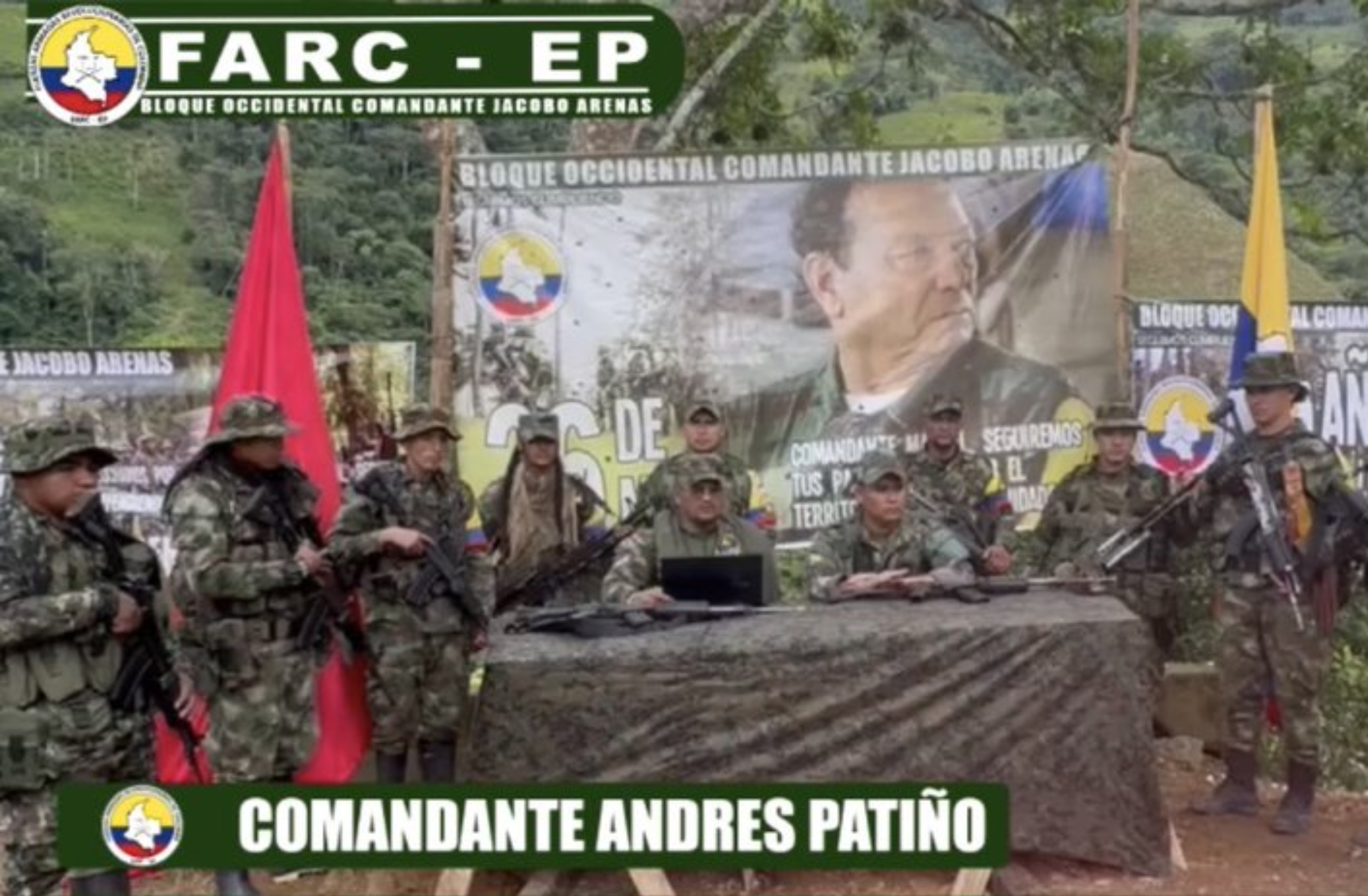 El comandante Andrés Patiño del frente Carlos Patiño de la disidencia Estado Mayor Central.