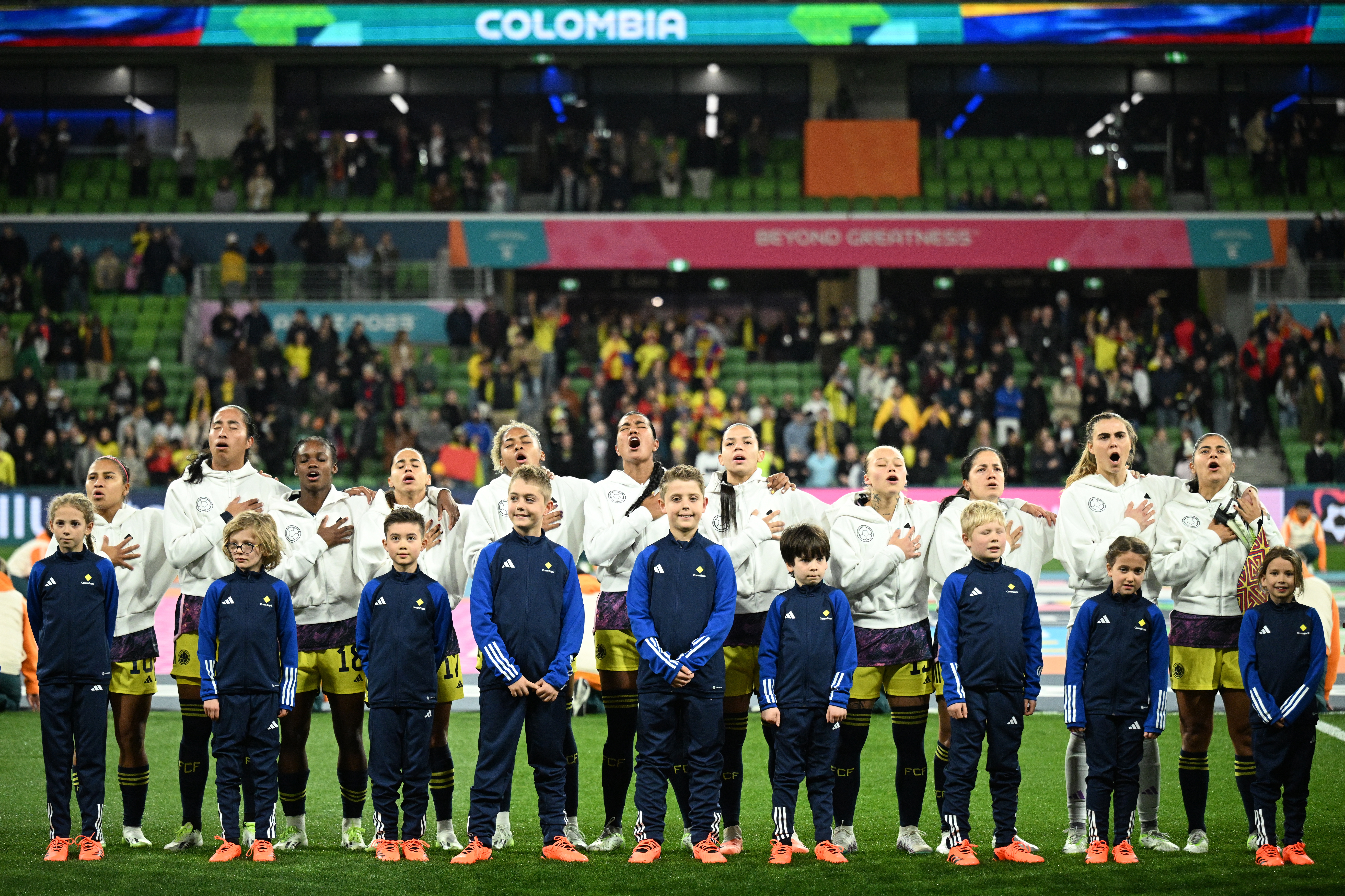 Imágenes del triunfo de Colombia sobre Jamaica en el Mundial Femenino.
