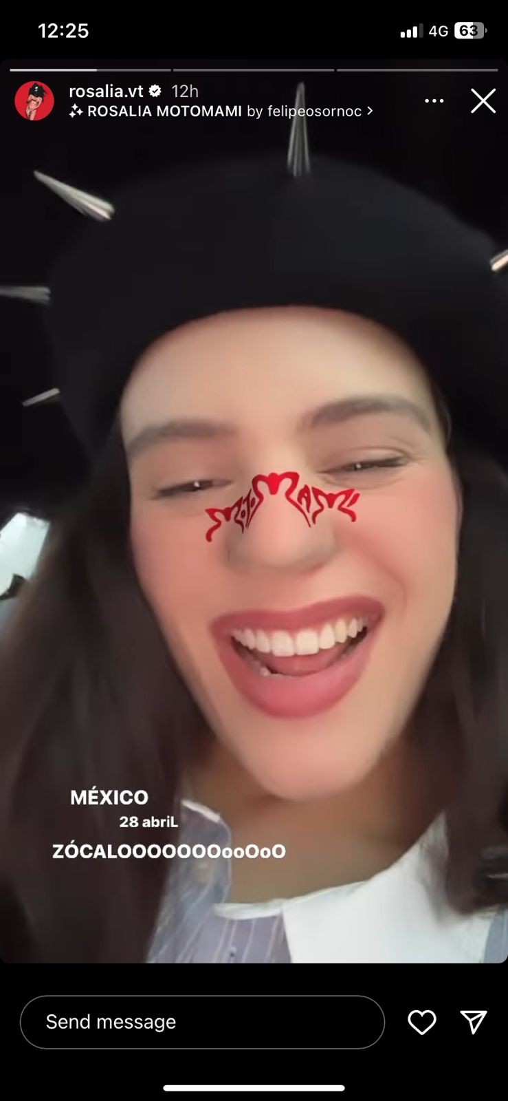 Rosalía y su boina de pinchos