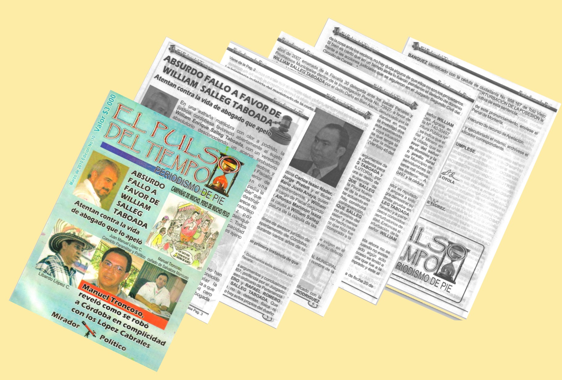 Facsímil de la última edición de la revista El Pulso del Tiempo, que editaba el periodista cordobés Clodomiro Castilla, asesinado el 19 de marzo de 2010.