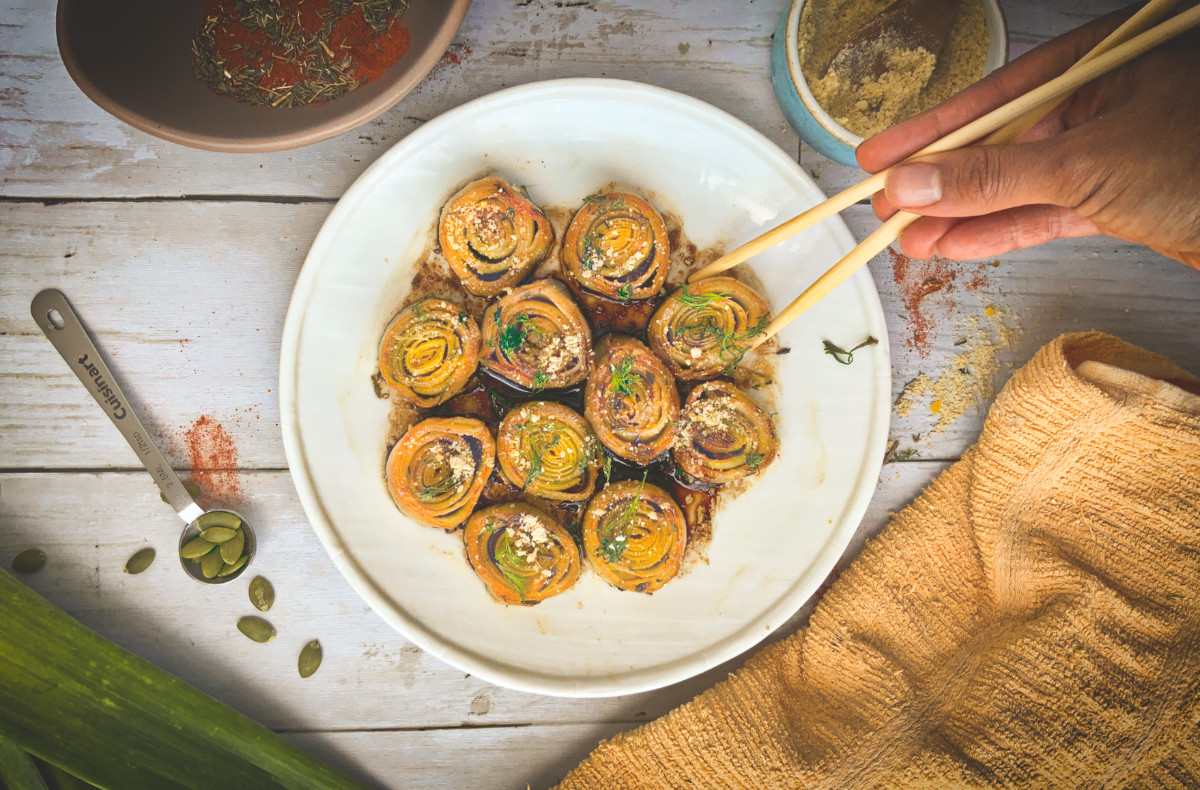 Sí, esta es una receta única: ajo puerro caramelizado