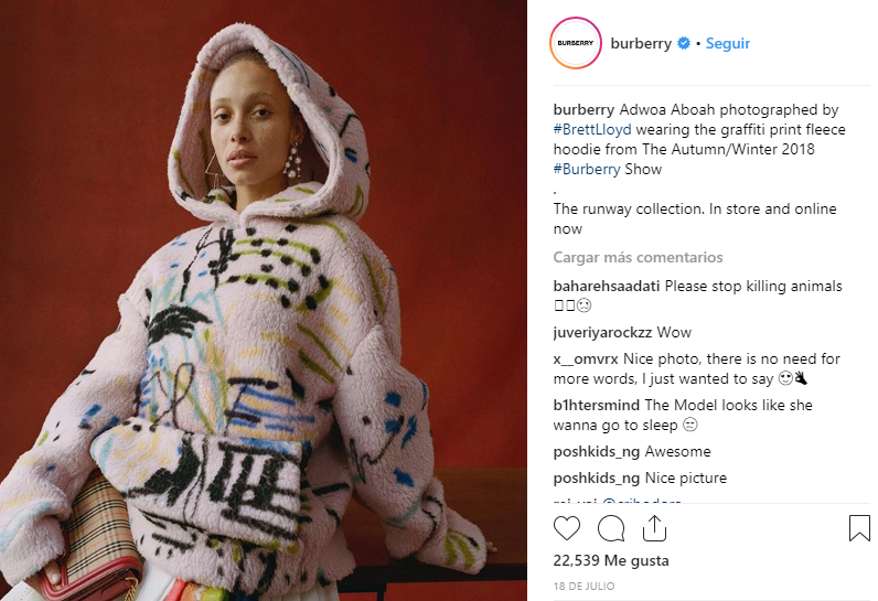 Burberry dejará de usar piel animal y de quemar los productos que no vende