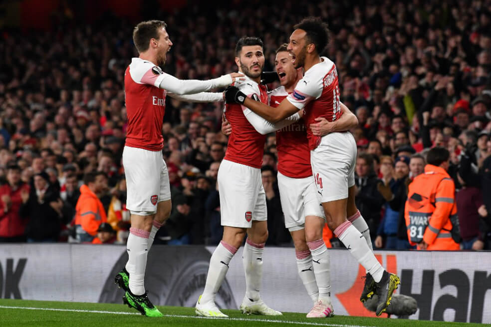 Arsenal, cerca de semifinales de la Europa League: venció 2-0 al Napoli