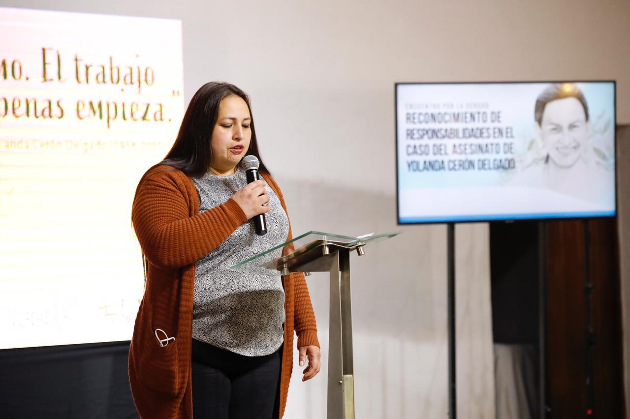 Yenit Narváez Cerón, sobrina de Yolanda, sigue pidiendo explicaciones de por qué asesinaron a su tía.