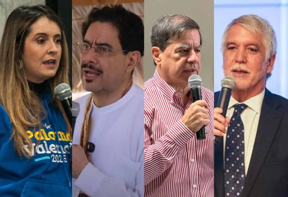 Aspirantes a la presidencia Paloma Valencia, Iván Cepeda, Juan Fernando Cristo y Enrique Peñalosa.