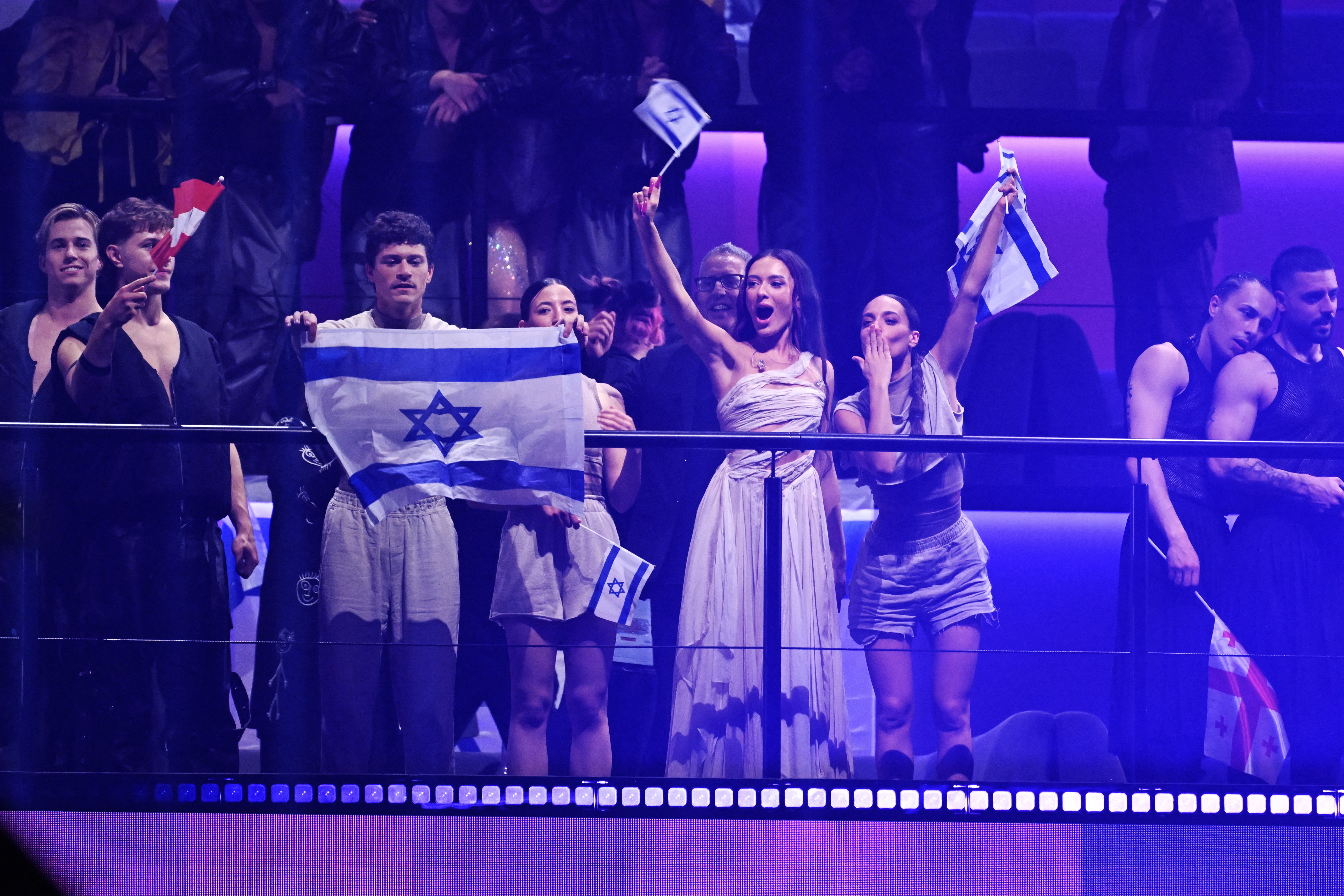 Eden Golan representing Israel with the song "Hurricane" qualifies for the final during the second semi-final of the 68th edition of the Eurovision Song Contest (ESC) at the Malmo Arena, in Malmo, Sweden, on May 9, 2024.