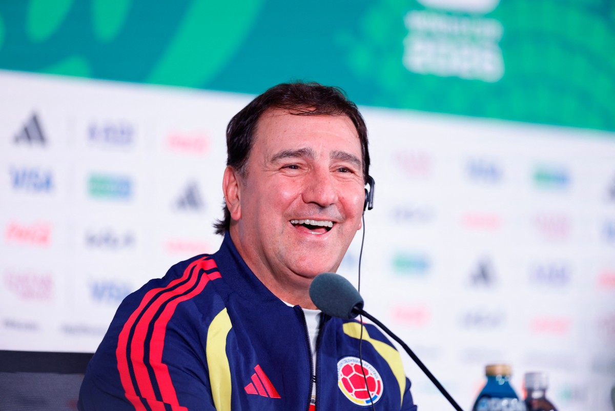 Colombia's Argentine head coach Nestor Lorenzo smiles during an MD-1 press conference at the Mexico City Stadium in Mexico City on June 16, 2026, on the eve of the 2026 World Cup Group K football match between Uzbekistan and Colombia. (Photo by Rodrigo Oropeza / AFP)