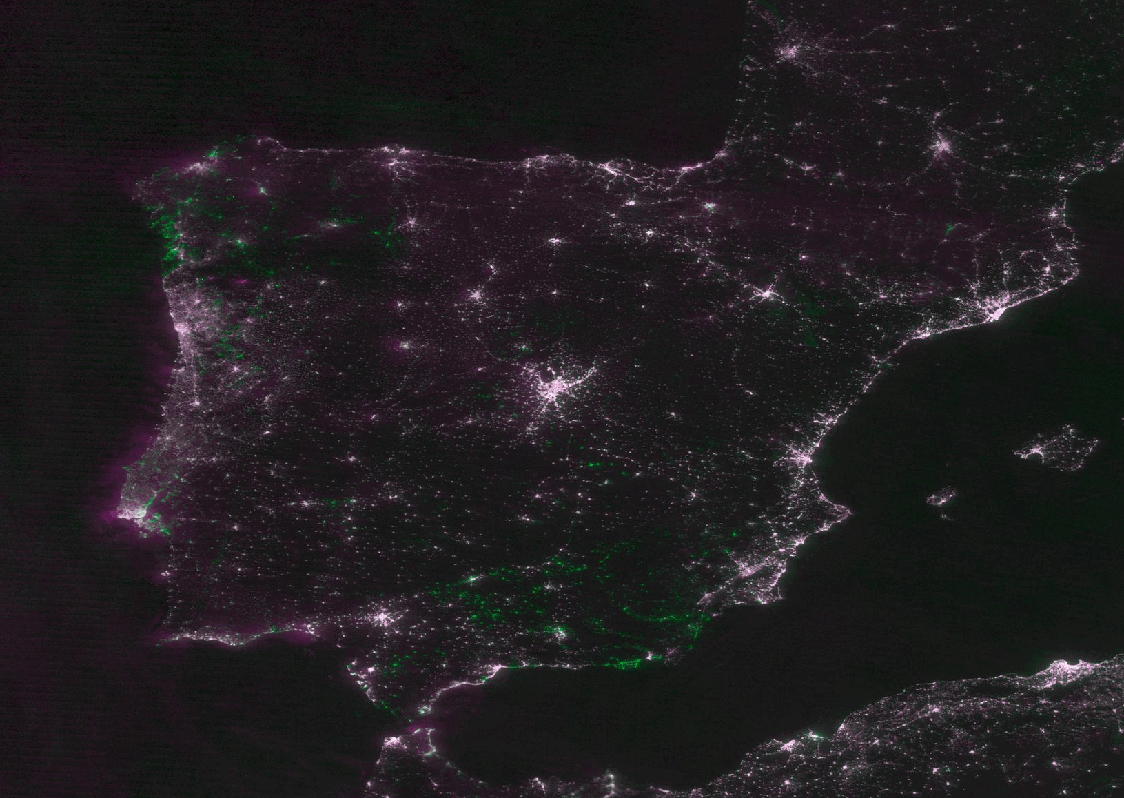 Así se vio desde el espacio el reciente apagón masivo de España y Portugal