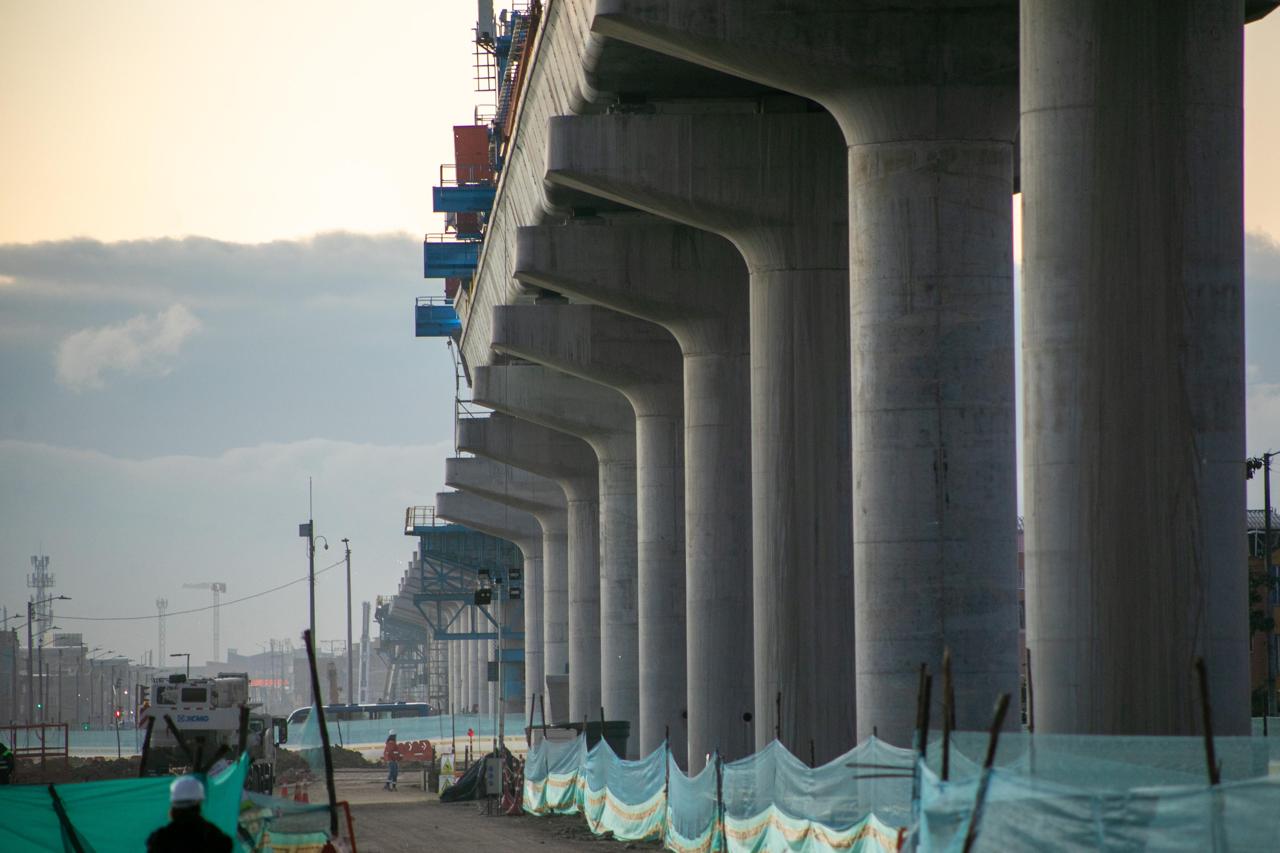 Viaducto del Metro de Bogotá ya va un kilómetro construido: Galán entregó balance
