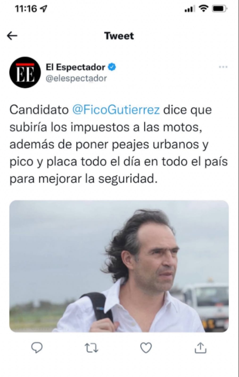 Montaje de supuesta publicación de El Espectador. Es falsa.