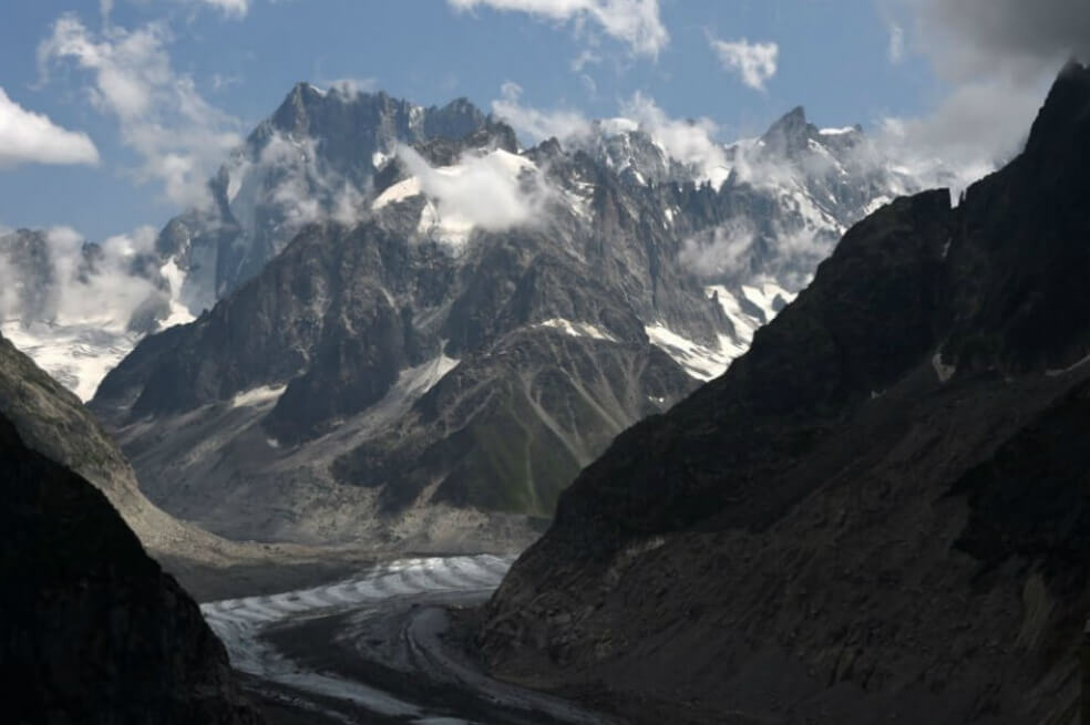 Así luce el deshielo a gran escala del Mont Blanc