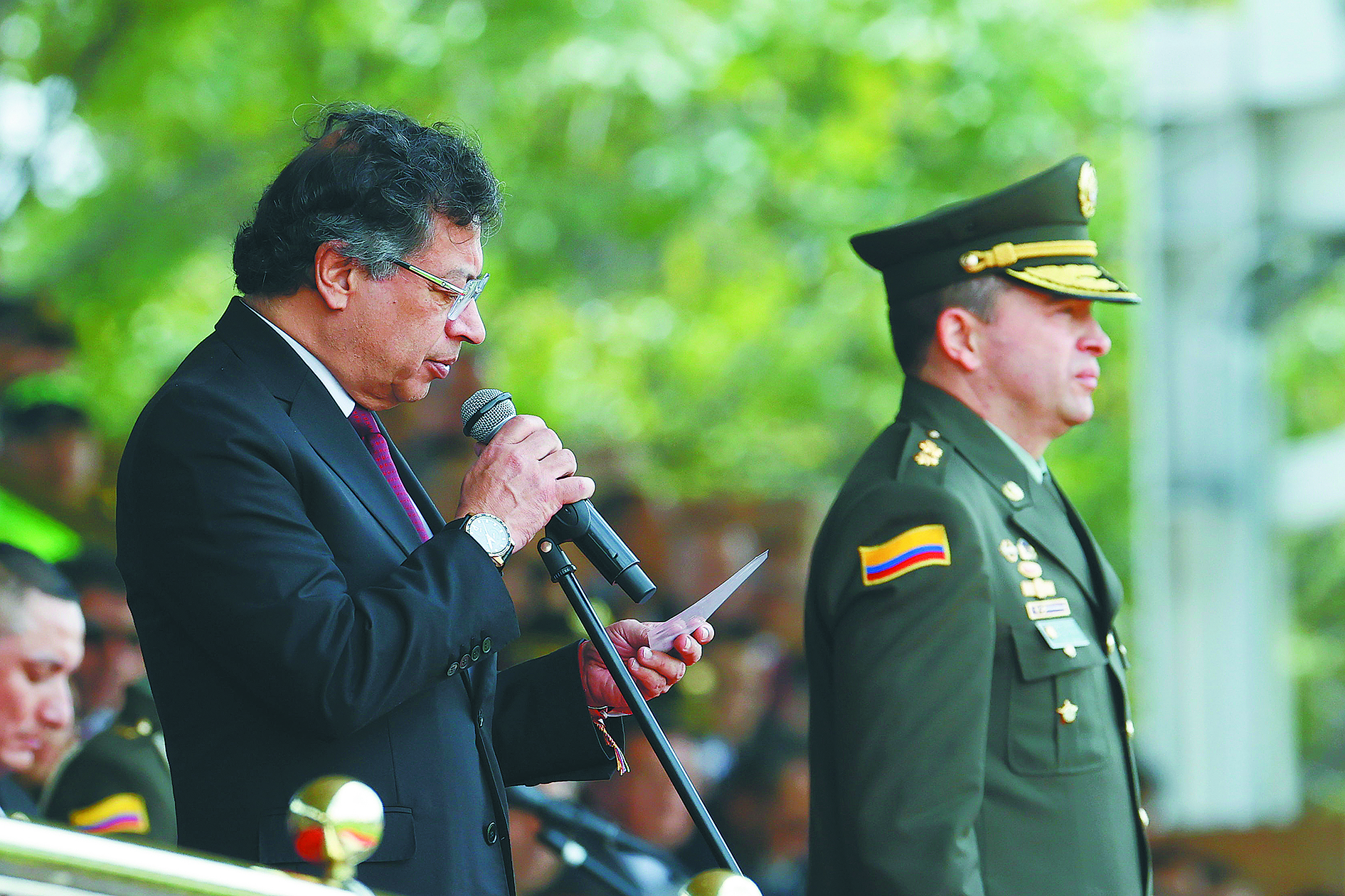 Presidente Petro pidió públicamente cambio del director de la Policía, el general Triana