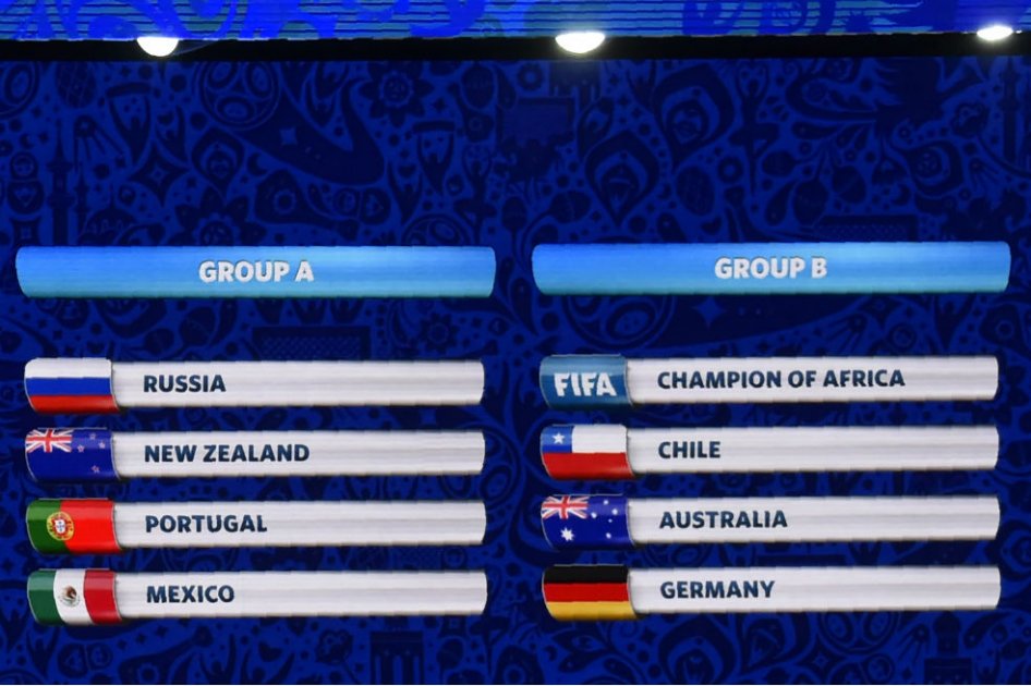Así quedaron conformados los grupos de la Copa Confederaciones. Foto: AFP
