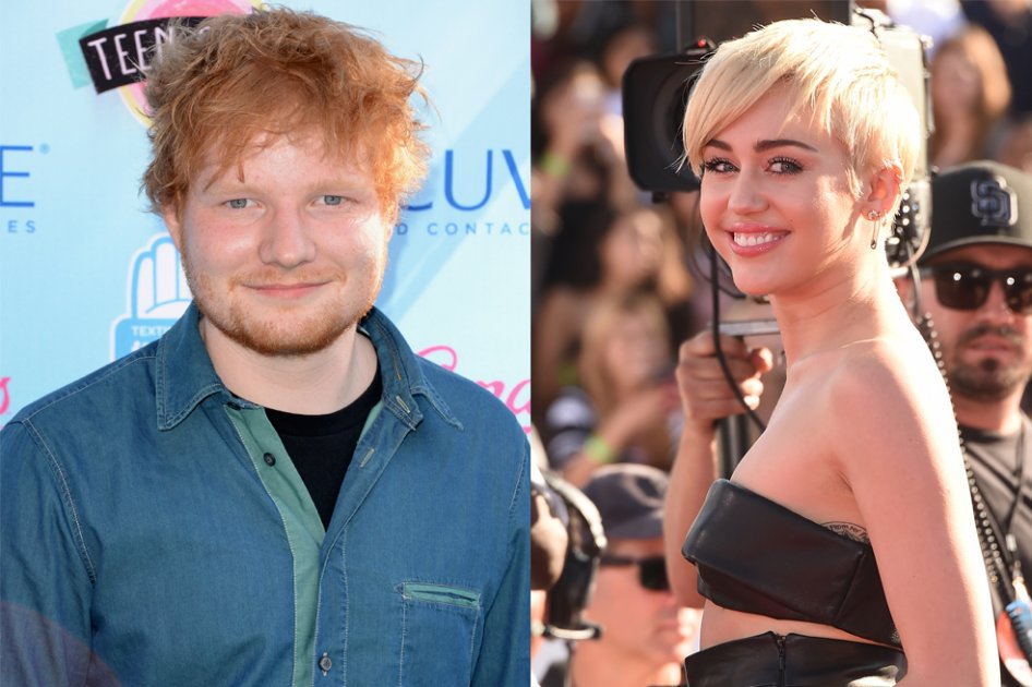 Ed Sheeran y Miley Cyrus.