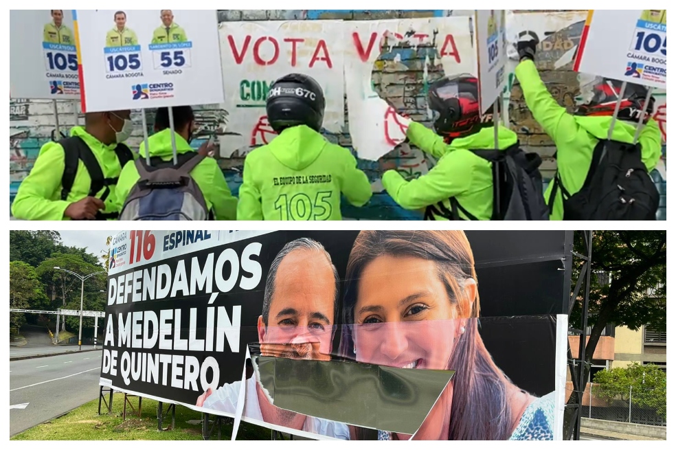 Publicidad política: Uribismo reclama en Medellín, pero destruye en Bogotá