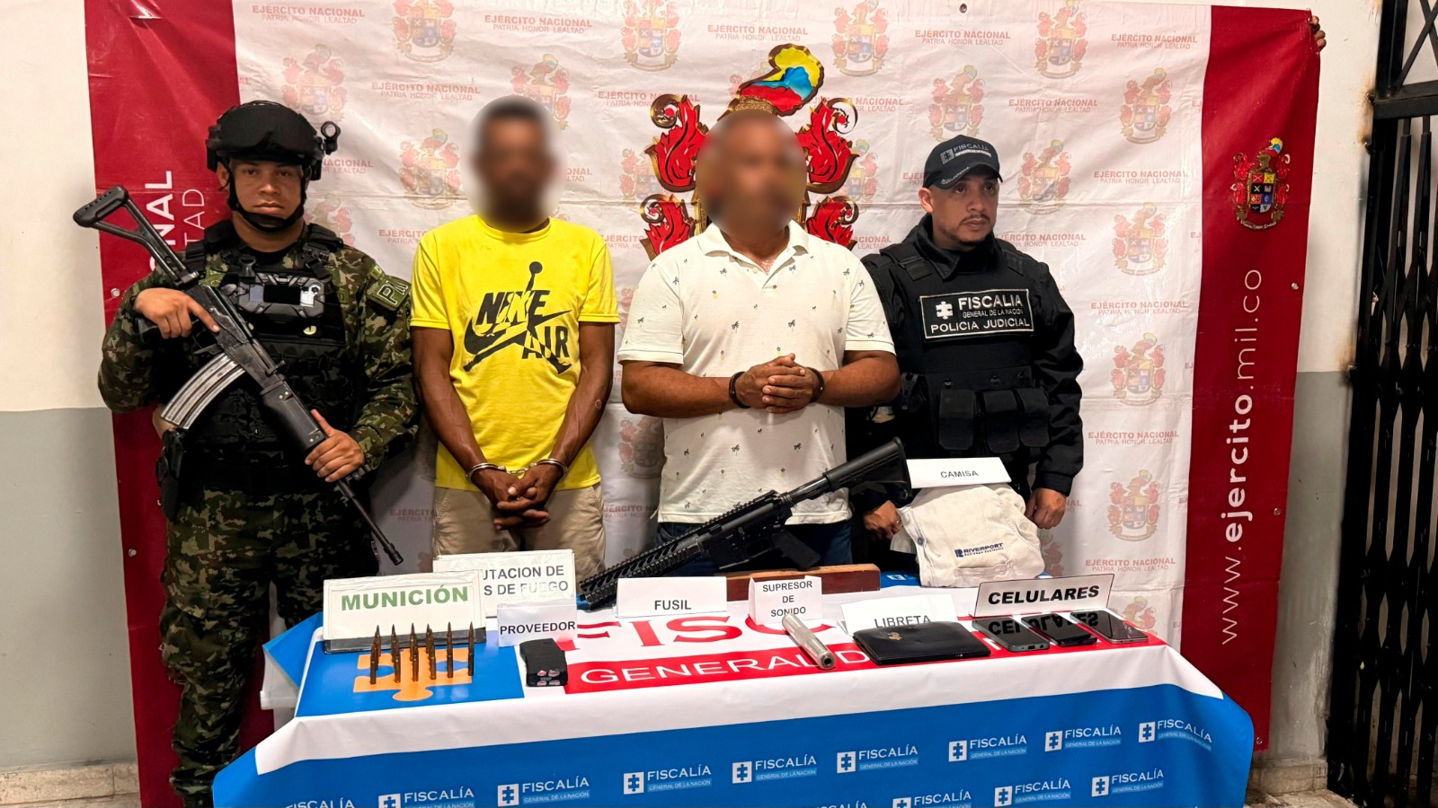 Capturan a hombres con fusil y uniforme de Riverport en zona portuaria de Barranquilla