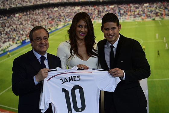 Florentino Pérez sobre James: «Llega un hombre que seduce por su calidad»