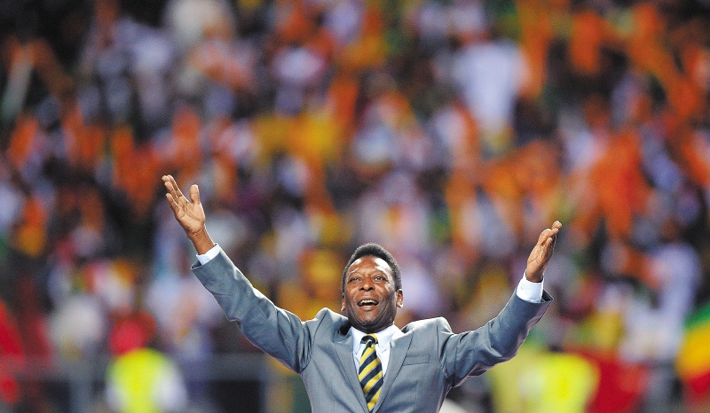 Pelé, leyenda del fútbol brasileño.