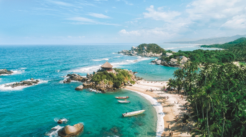 El Parque Nacional Natural Tayrona es uno de los destinos más visitados en el Caribe colombiano.