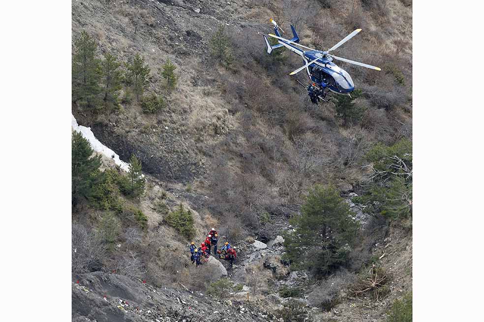 Esta es la zona de los Alpes donde se estrelló el avión de Germanwings./ AFP