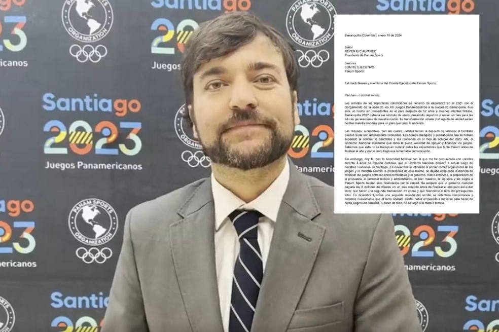 Exalcalde Jaime Pumarejo también envió carta para intentar recuperar los Panamericanos