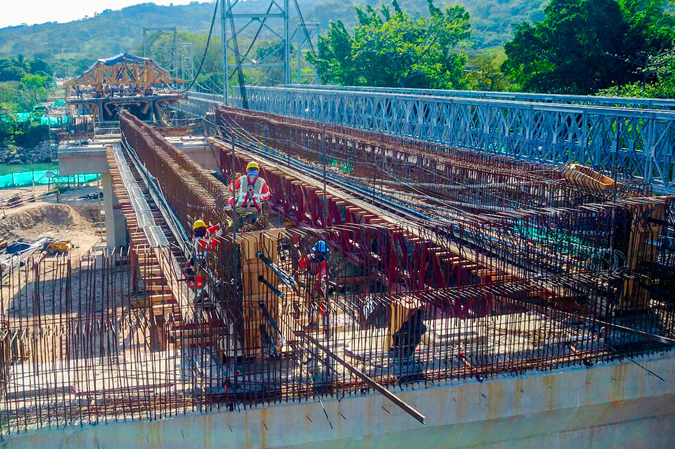 Puente Charte, en la vía Villavicencio-Yopal, tiene un avance de 65 %