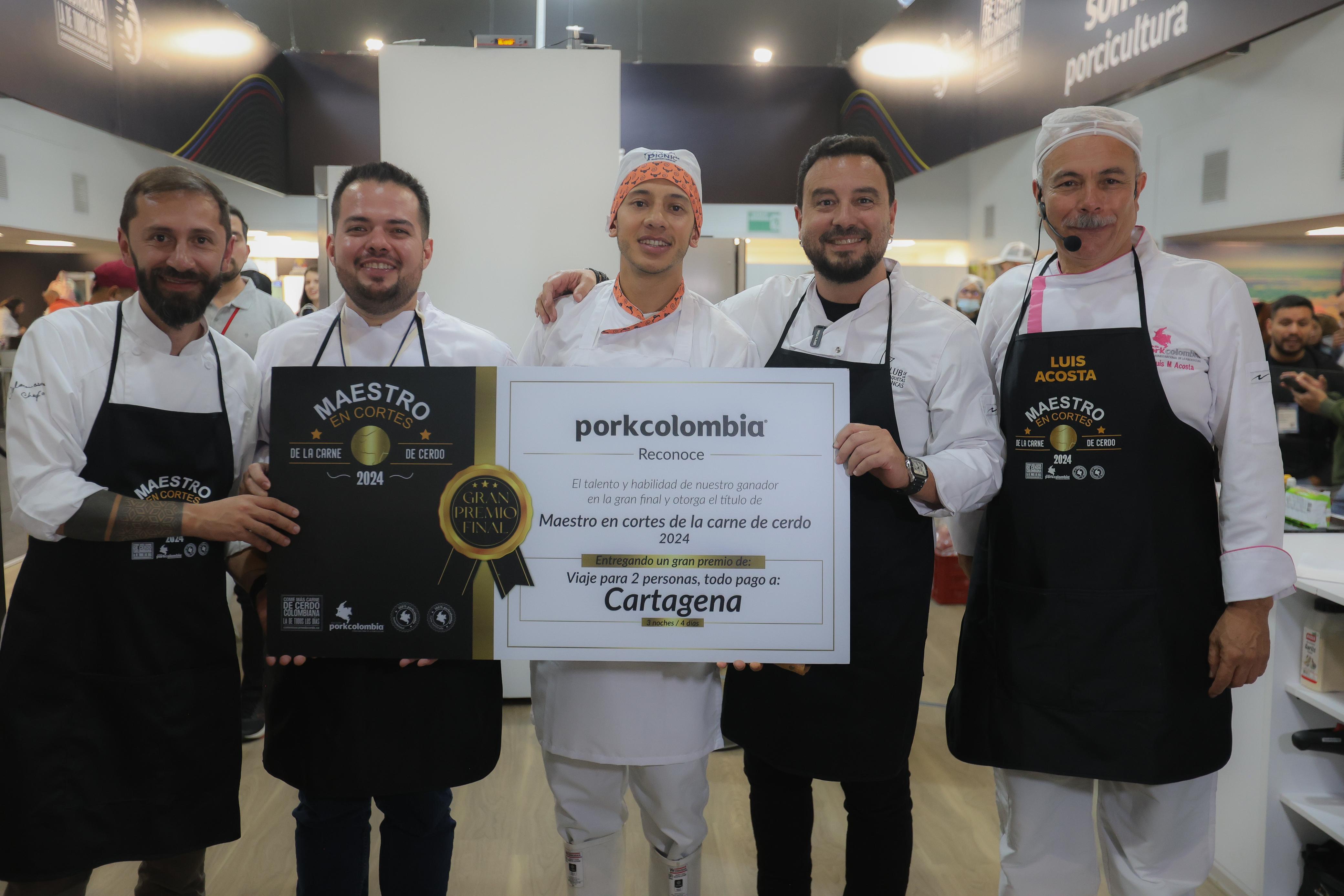 Pabellón de la carne de cerdo colombiana recibe miles de visitantes en Alimentec