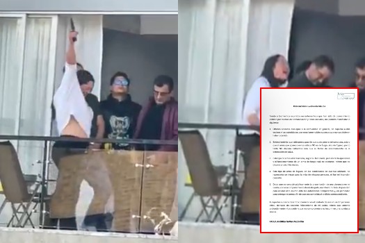 Habló la mujer que disparó desde un balcón en Bogotá: “el arma no era de fuego”
