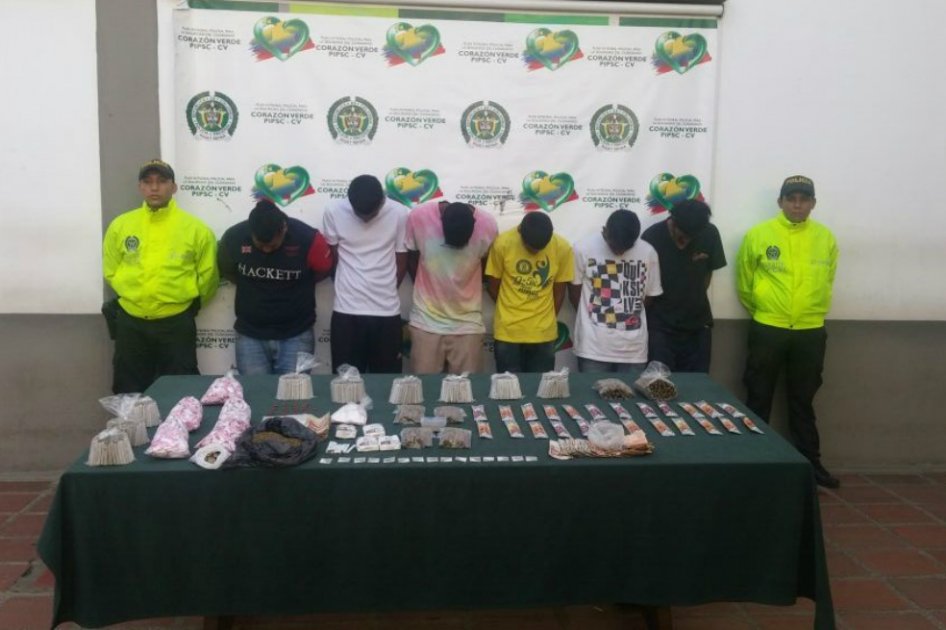 Capturan a seis personas por fabricación y porte de estupefacientes en Cali