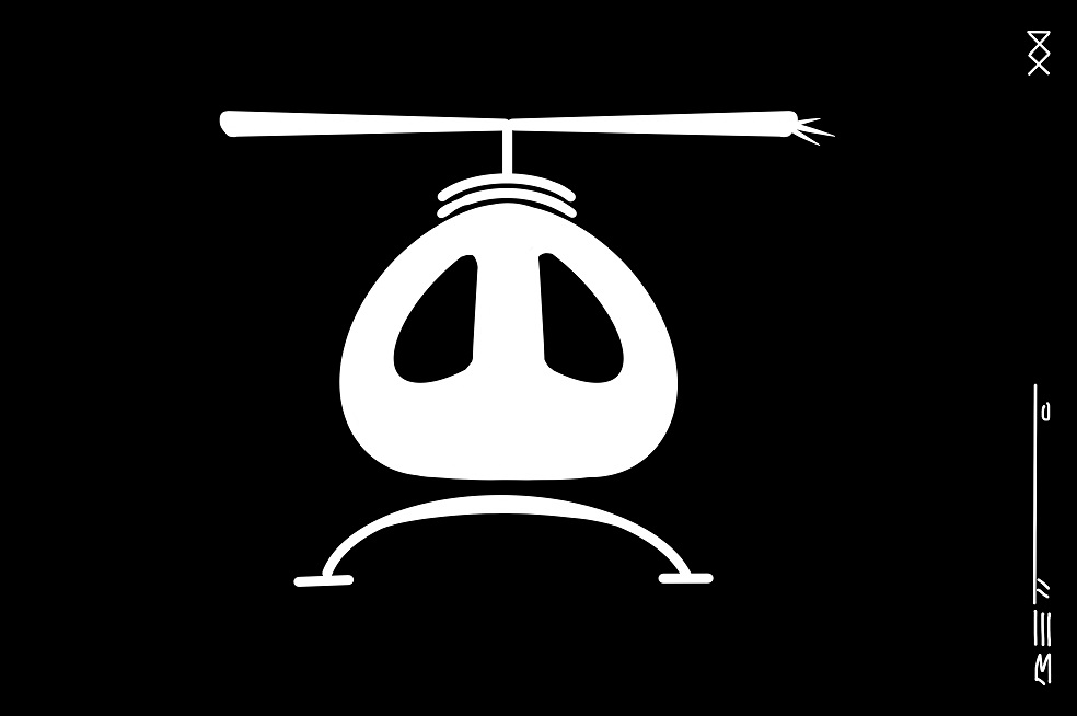 Helicóptero impactado