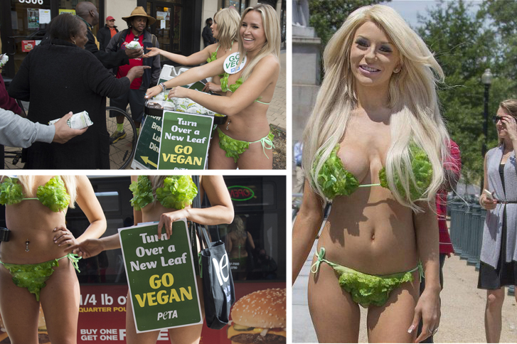 Bikini de lechuga «pro vegano»