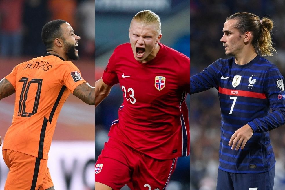 Haaland, Griezmann y Depay, las figuras de la jornada en la eliminatoria europea