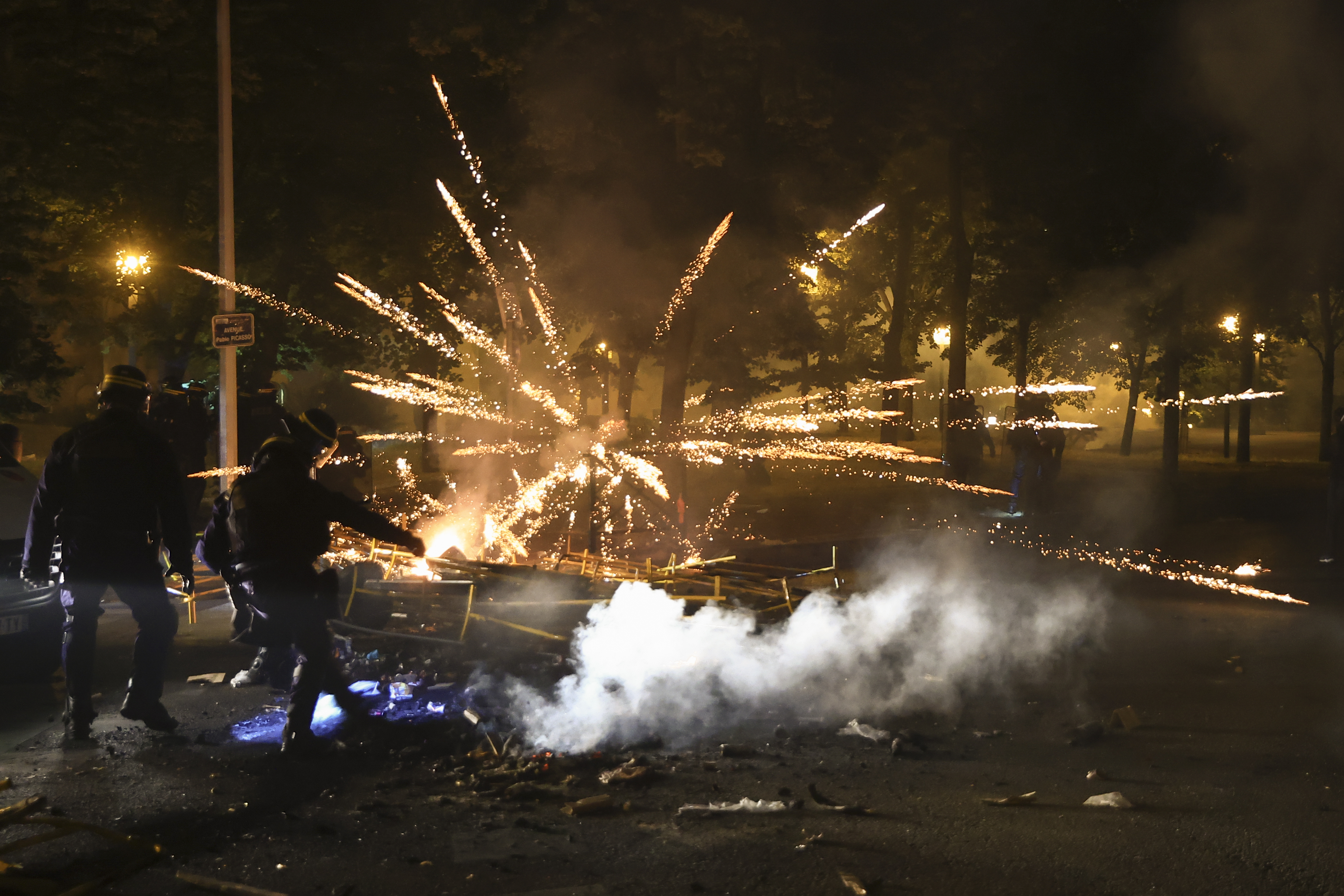Protestas en Nanterre por muerte de Nahel