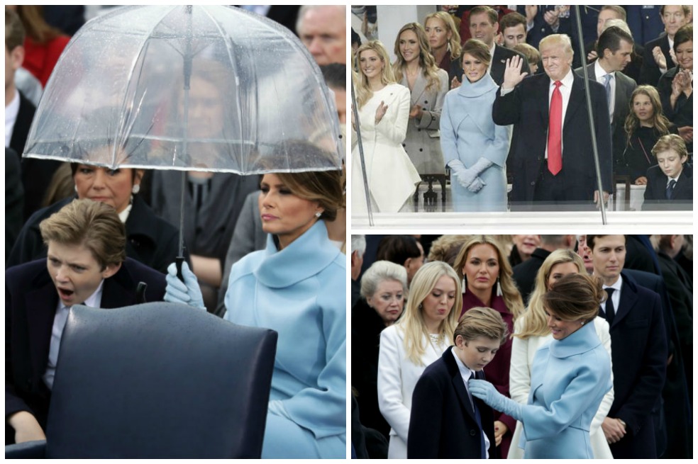 Barron, hijo de Trump no la pasó muy bien en la posesión de su padre como presidente