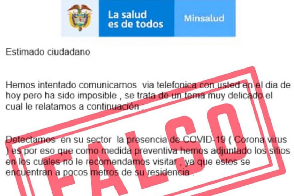 Ministerio de Salud alerta sobre información falsa por coronavirus