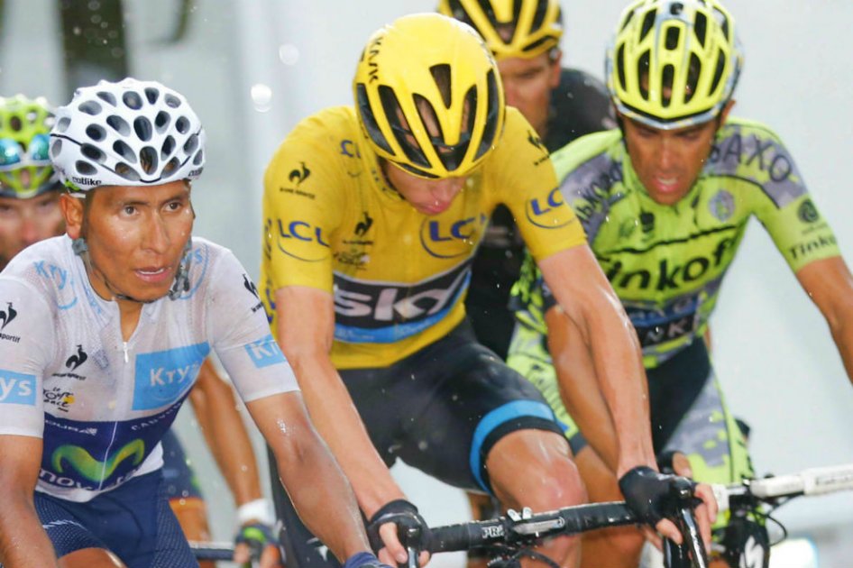 Nairo, Froome y Contador, favoritos a ganar el Tour. Foto: AFP