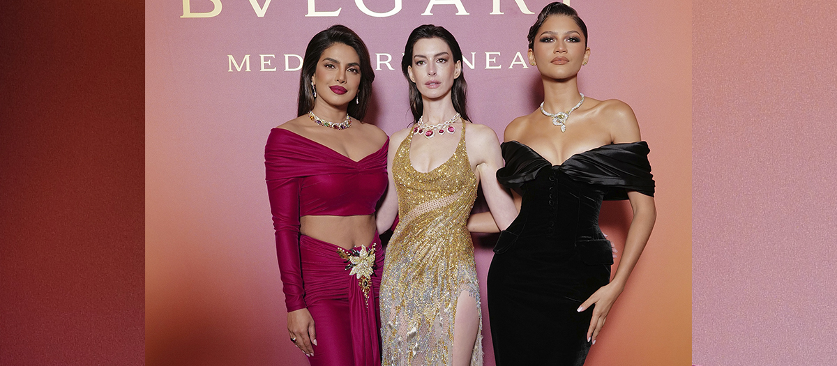 Anne Hathaway, Zendaya y Priyanka Chopra deslumbran en evento Bulgari en Venecia
