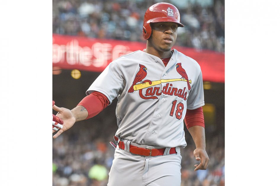 Oscar Taveras, jardinero central de los Cardenales de San Luis. Foto: AFP