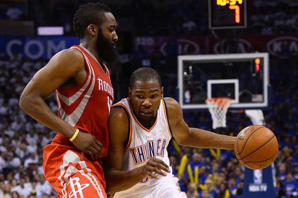Kevin Durant guía a Thuner en el triunfo sobre los Houston Rockets