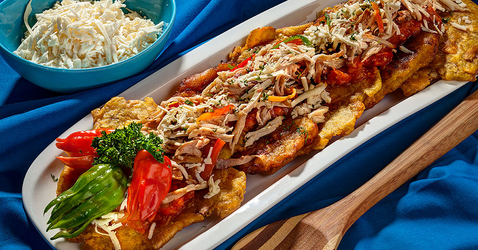 Receta del día: Tostones de Plátano con Pollo