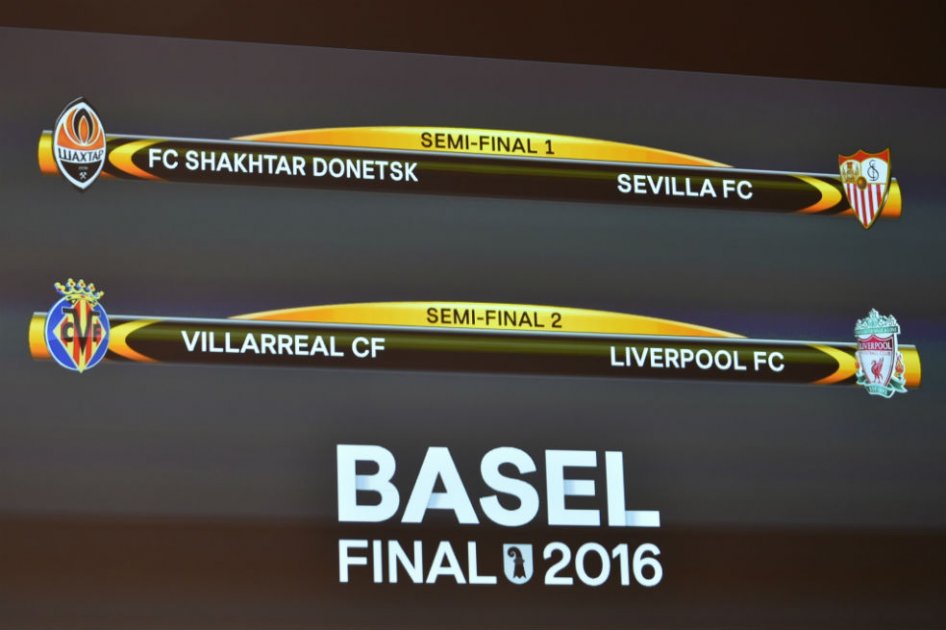 Shakhtar-Sevilla y Villarreal-Liverpool en semifinales de la Europa League