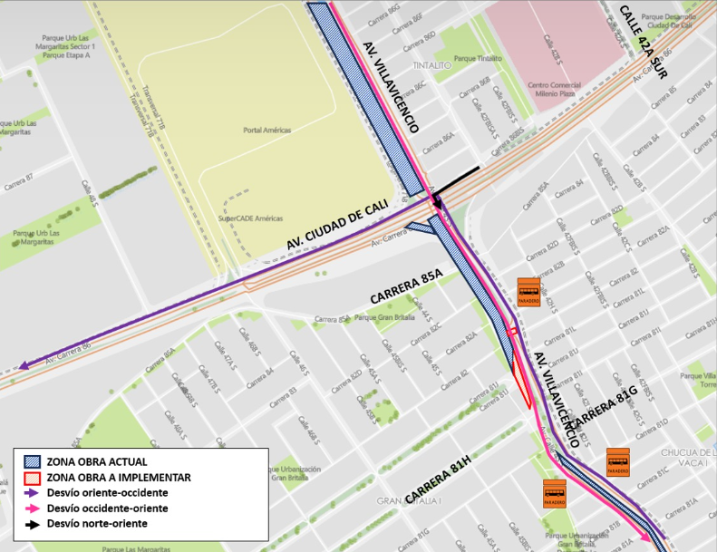 Movilidad por obras del Metro.