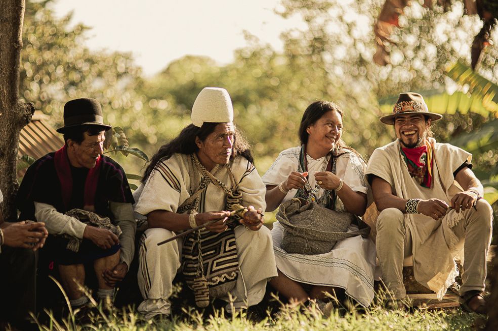 Ignacio Morales, Anafecia Villafañe, Mamo Lorenzo Izquierdo y Pacha K’anchay.