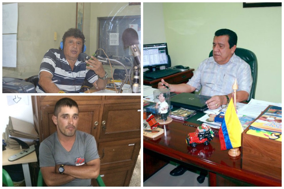 El periodista Édgar Quintero, baleado el 2 de marzo,  El locutor Antonio Peralta, asesinado el pasado 14 de febrero y Alias ‘Rambo’ fue presentado por las autoridades como el presunto asesino de Peralta.